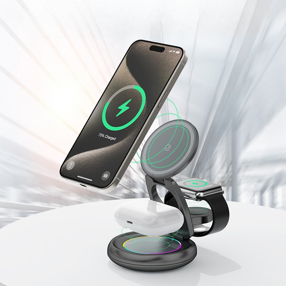 Multi-function Wireless Charger For Apple Devices